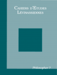 Couverture des Cahiers d'études lévinassiennes n°9, Philosopher?